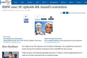 Senior advocate R K Anand started the case against us, but two years later, was himself convicted of contempt of court in the BMW hit-and-run case